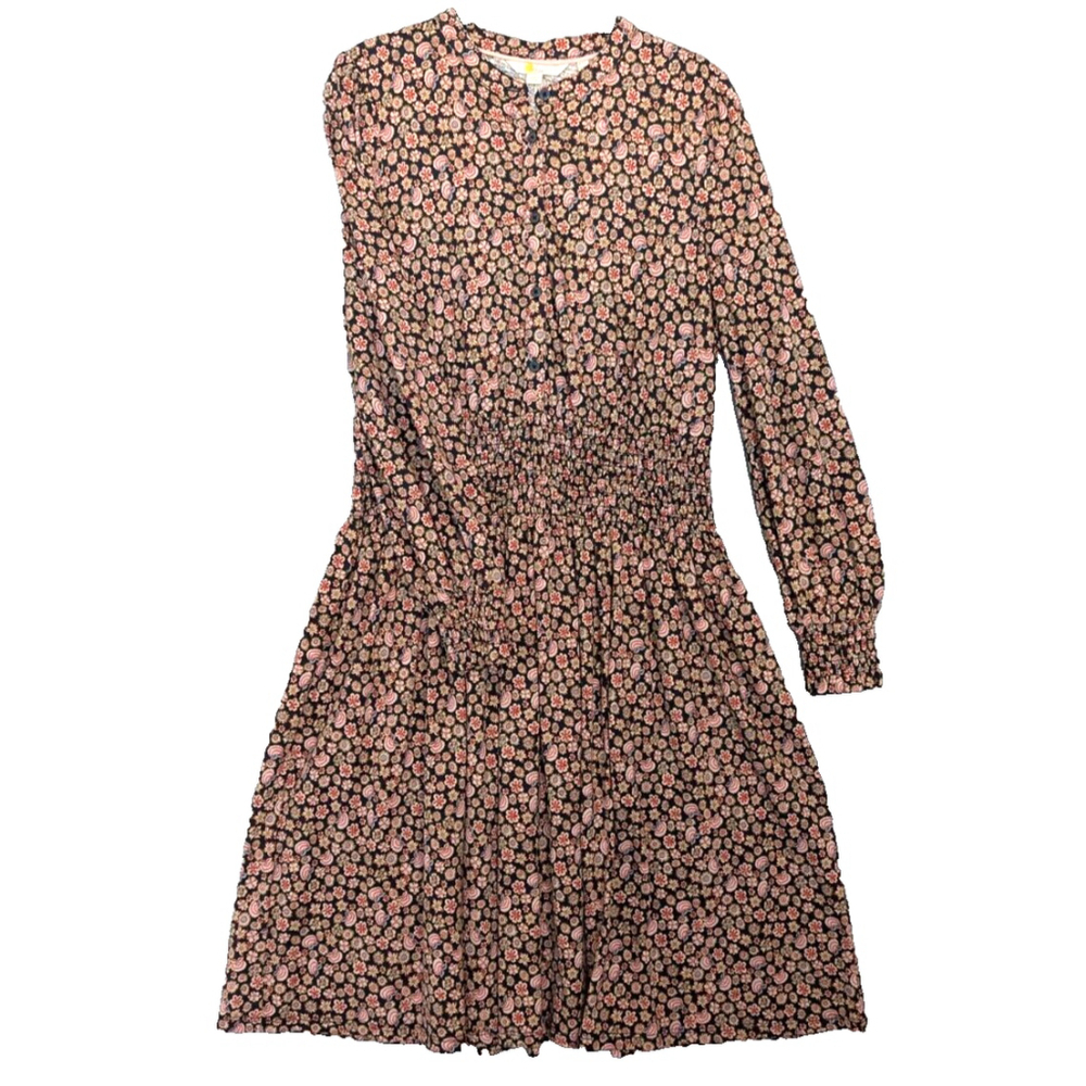 Boden Pink Floral Midi Dress - Picture 2 of 12